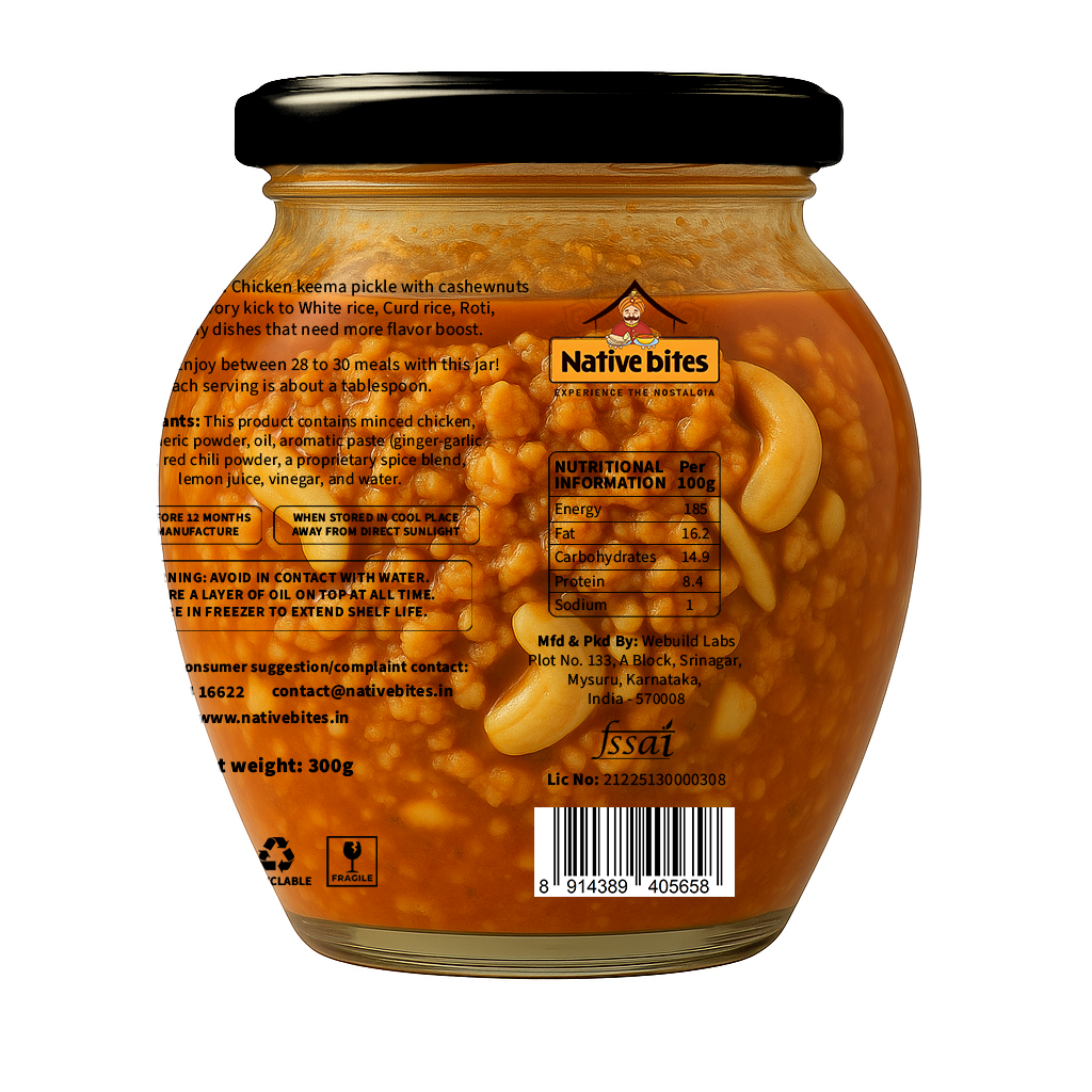 Chicken Keema Pickle with Cashew-nuts