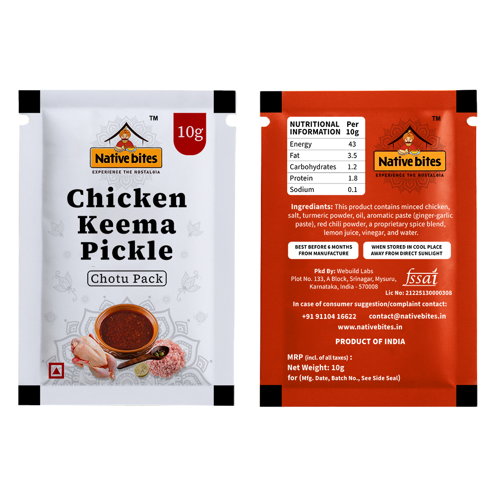 Chicken Keema Pickle (chotu Pack) - pack of 20pcs
